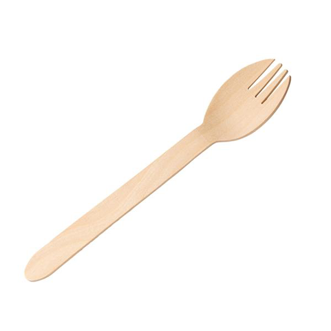 Birch Wood Spork 6inch / 15.5cm