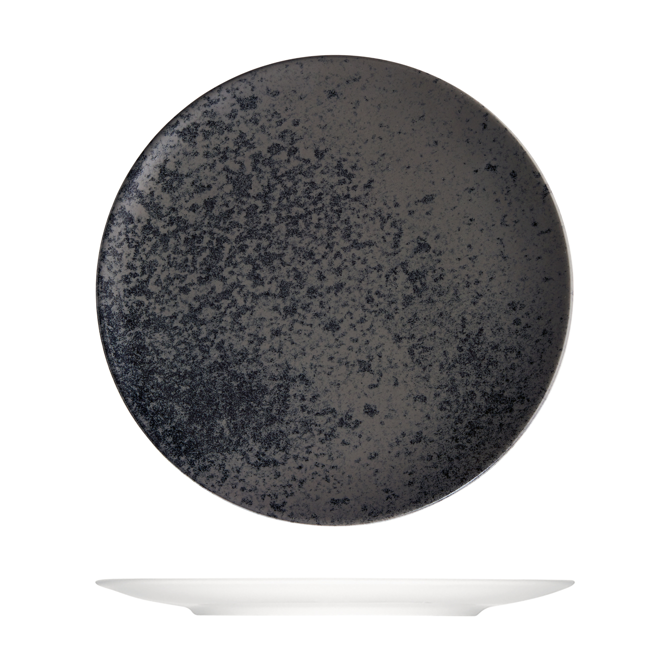 The Gallery Coupe Plate Sandstone Black 12inch / 30cm