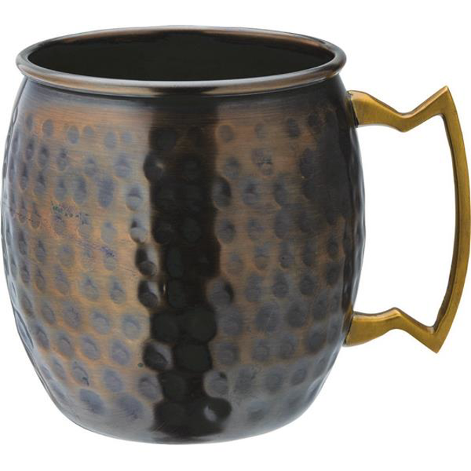 Aged Copper Hammered Round Mug 19oz / 540ml