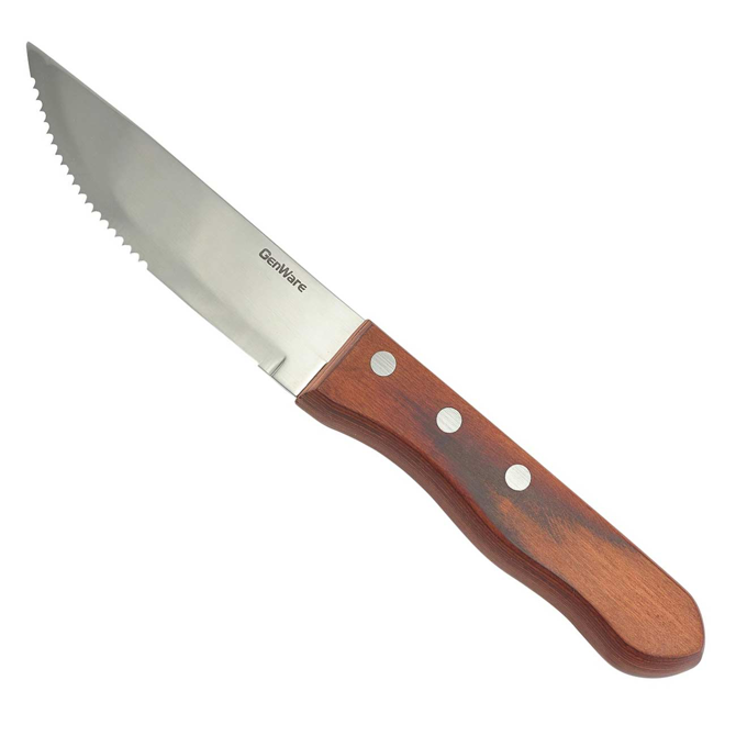 Jumbo Red Pakka Wood Steak Knives