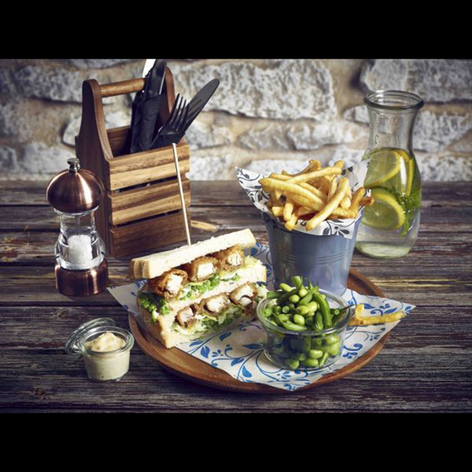 Acacia Wood Cutlery Holder