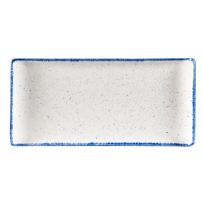 Churchill Stonecast Hints Indigo Rectangular Buffet Trays 11.8inch / 30cm