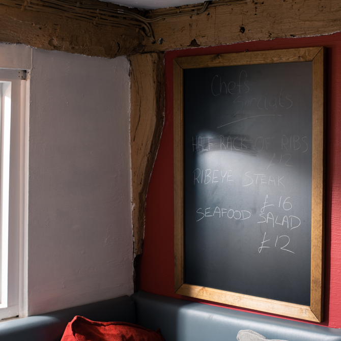 Wooden Framed Wall Hanging Chalkboard A1 Dark Oak