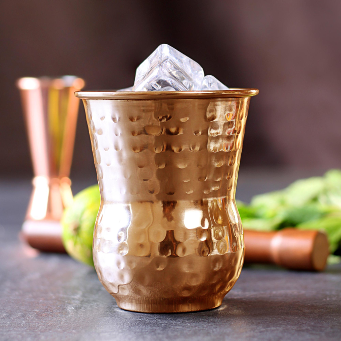 Moroccan Copper Hammered Tumblers 14oz / 400ml