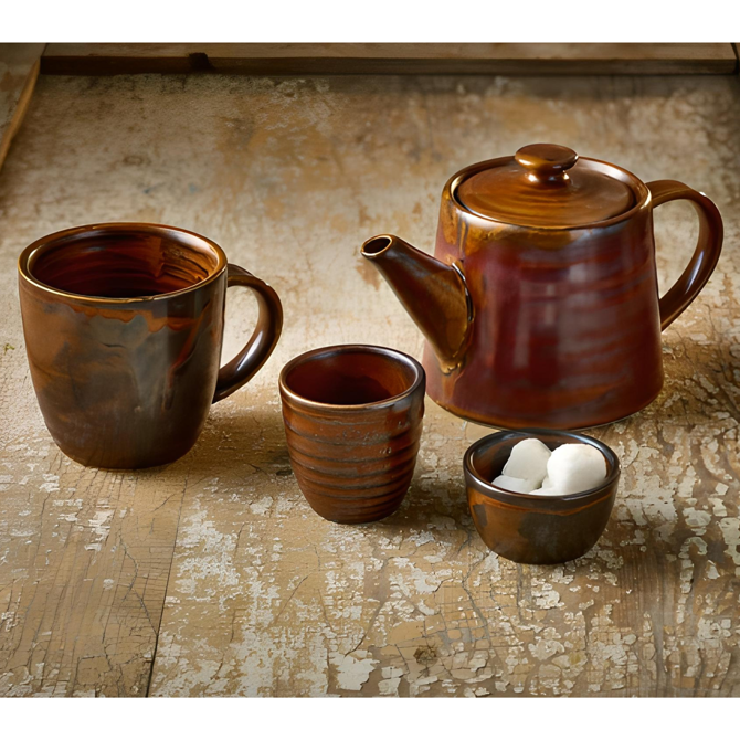 Terra Porcelain Rustic Copper Teapot 17.6oz / 500ml