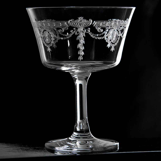 Urban Bar Retro Fizz Gold Rim 1890 Cocktail Glasses 7oz / 200ml