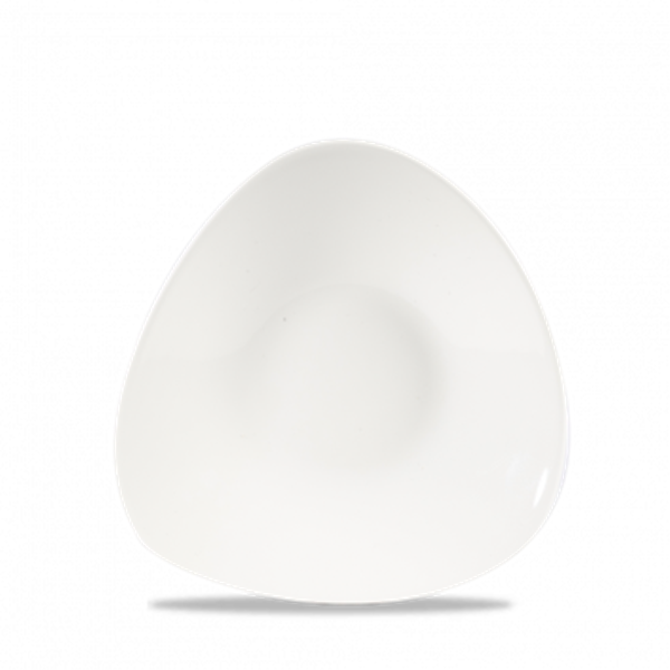 White Triangle Shallow Bowl 8.25inch x 8.25inch