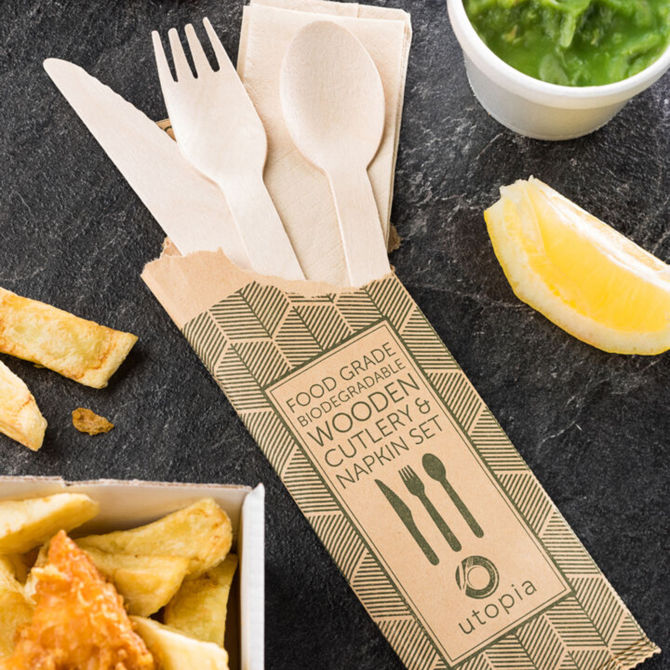 Birch Wood Cutlery Set