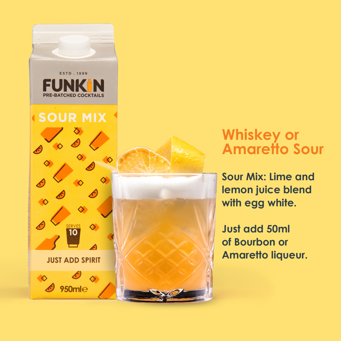 Funkin Sour Mix Cocktail Mixer 950ml