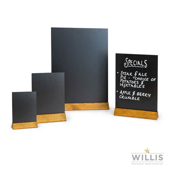 Wooden Square Top Table Talker A5 Black