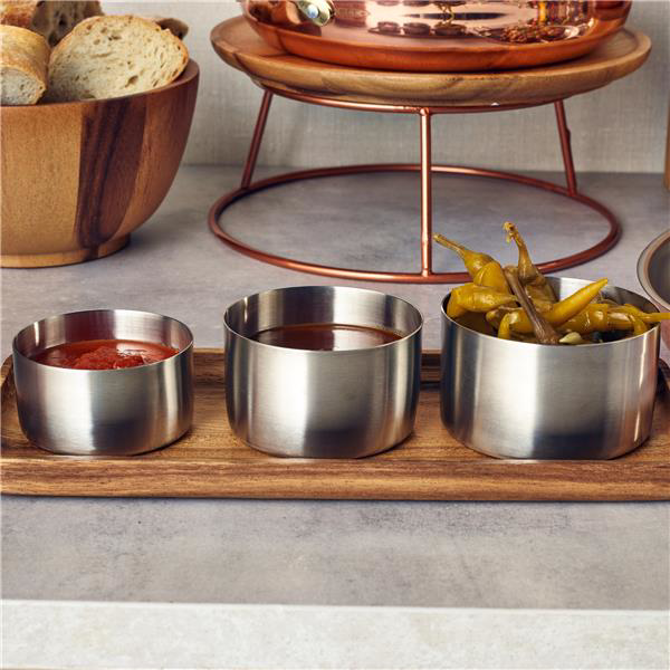 GenWare Stainless Steel Straight Sided Dish 8cm