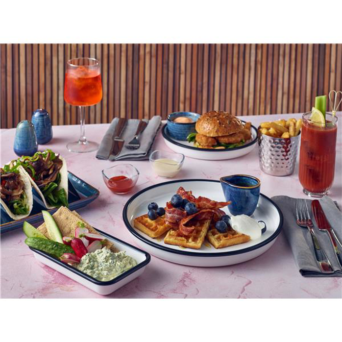 Black/White Melamine Athens GN1/9 Tray 17.6 x 10.8cm