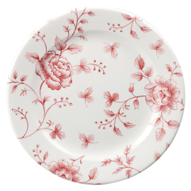 Churchill Vintage Prints Cranberry Rose Chintz Tea Plate 6.7inch / 17cm