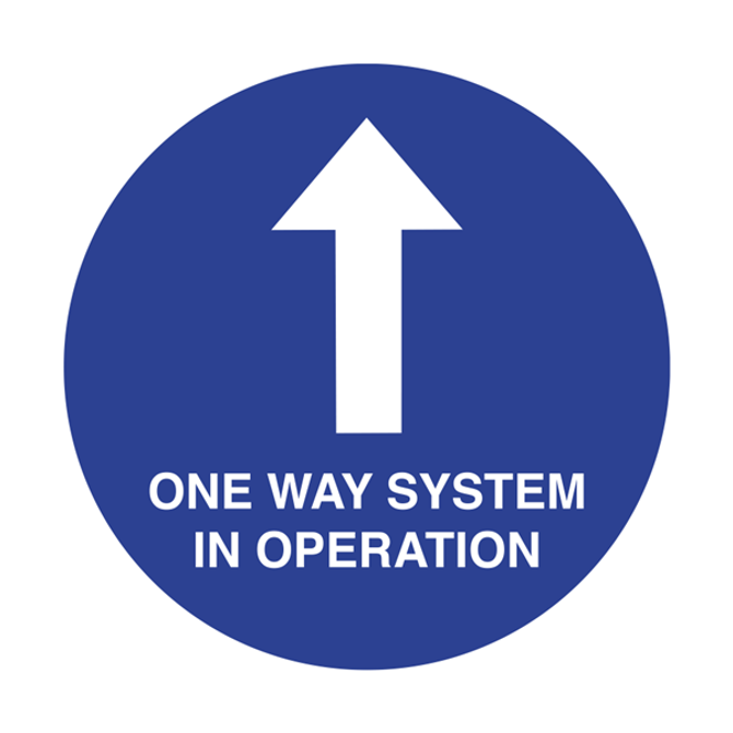One Way System in Operation Floor Graphic 40cm