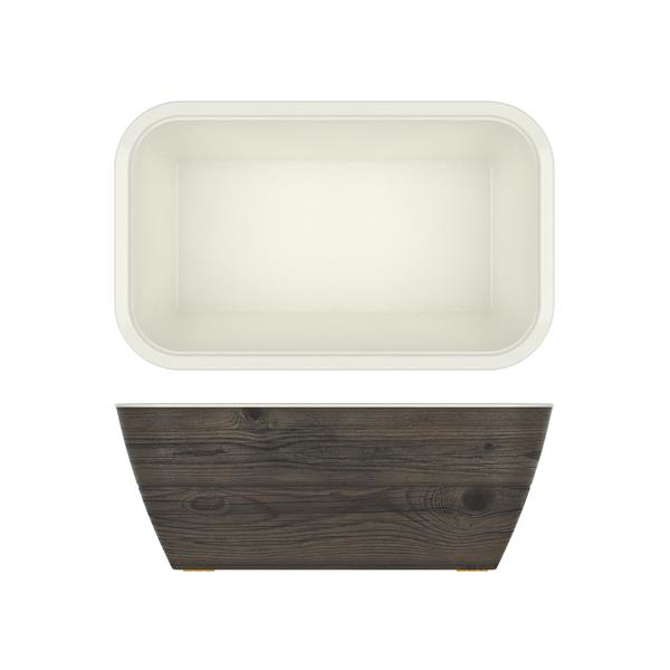 Oak New Haven Melamine GN1/4 Deep Dish 26.5 x 16.2 x 10cm