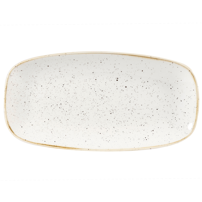Churchill Stonecast Oblong Chefs Plate Barley White 11.7inch / 29.8cm