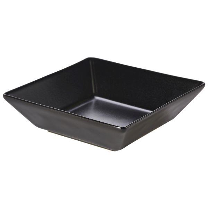 Luna Black Stoneware Square Bowl 7inch / 17.5cm