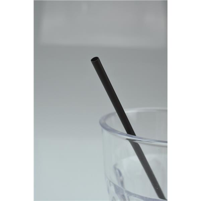 Black Paper Sip Straw 14cm