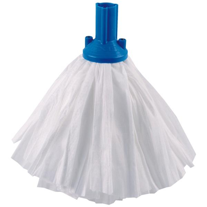 Blue Colour Coded Exel Big White Socket Mop Head 5oz / 150g