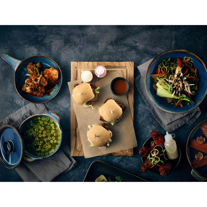 Terra Porcelain Aqua Blue Presentation Pan 15.5cm
