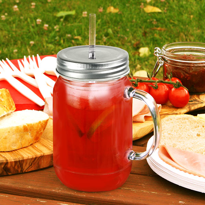 Plastic Mason Drinking Jar Glasses 20oz / 568ml