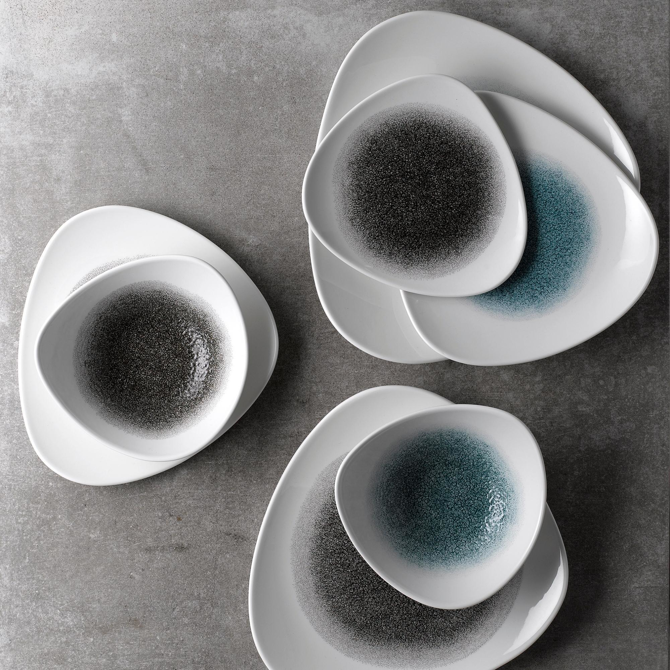 Raku Quartz Black Lotus Bowl 7inch