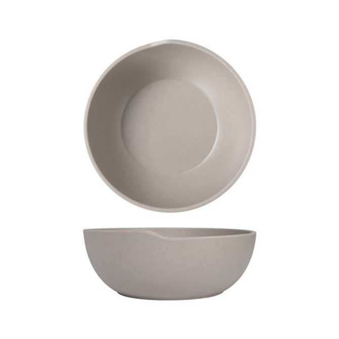 Sand Brown Copenhagen Round Melamine Bowl 20 x 7.5cm
