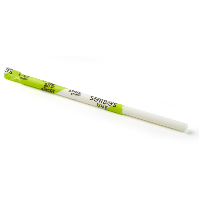 Sorbos Edible Straws Lime Flavour 7.5inch