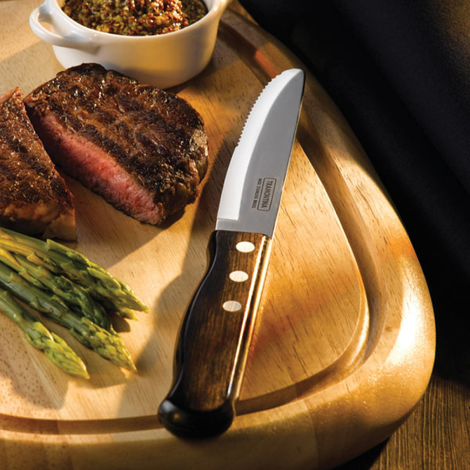 Tramontina Jumbo Polywood Steak Knife Rounded Blade Light Black