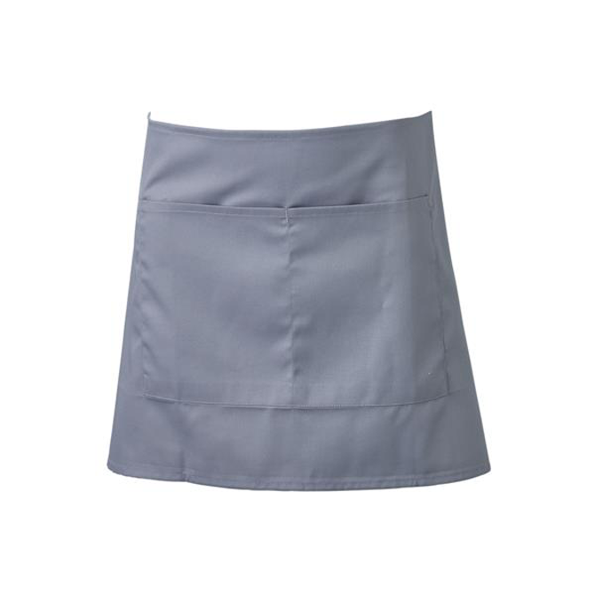 Grey Short Apron W/ Split Pocket 27.5 x 14.5inch / 70 x 37cm