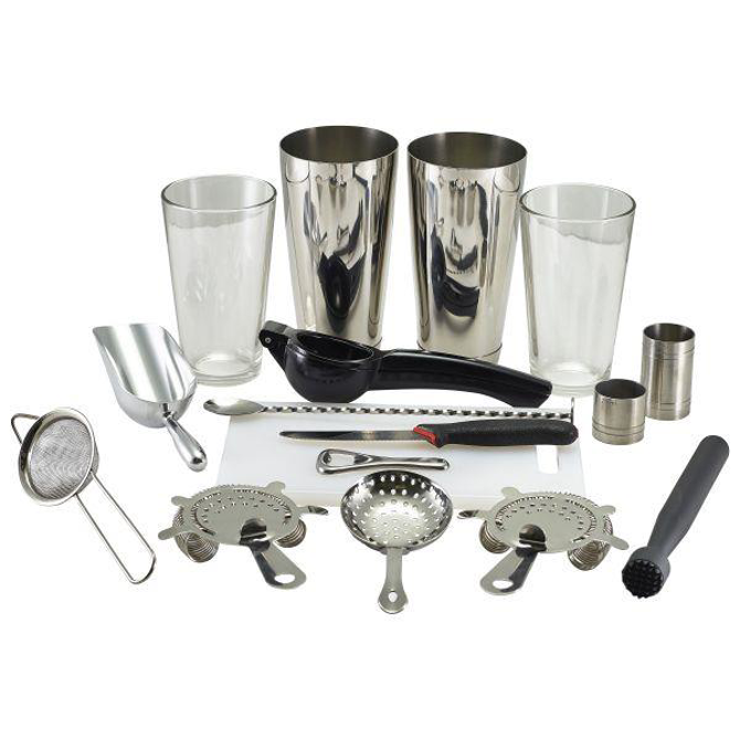 Genware 17 Piece Cocktail Bar Kit Bronze