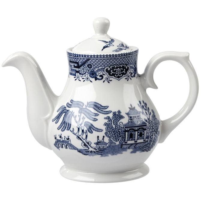 Churchill Vintage Print Blue Willow Georgian Sandringham Tea Pot 15oz / 426ml