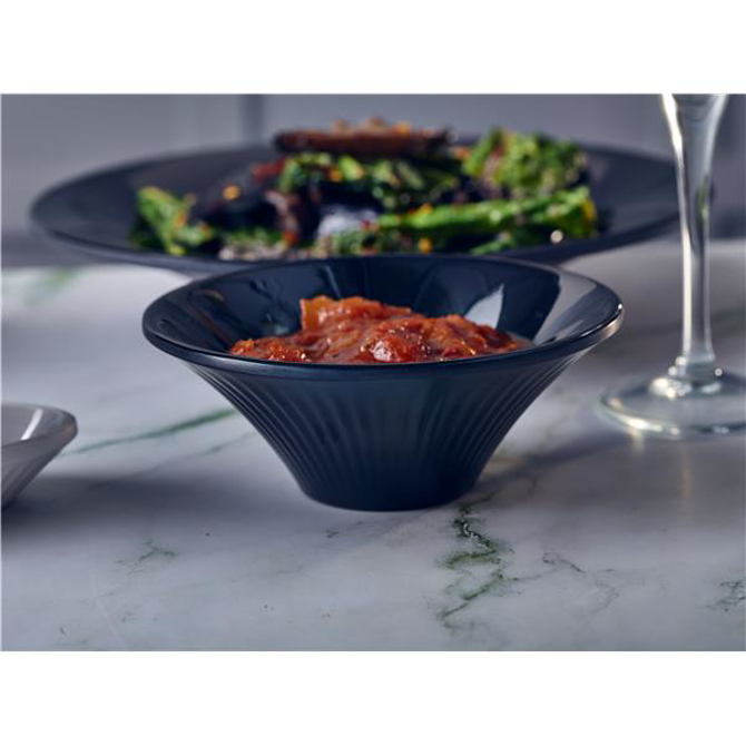 Midnight Black Melamine Boston Bowl 11.5 x 4cm