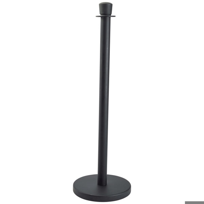 Black Rope Barrier Post