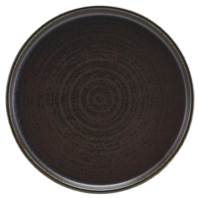 Terra Porcelain Black Low Presentation Plate 8.25inch / 21cm