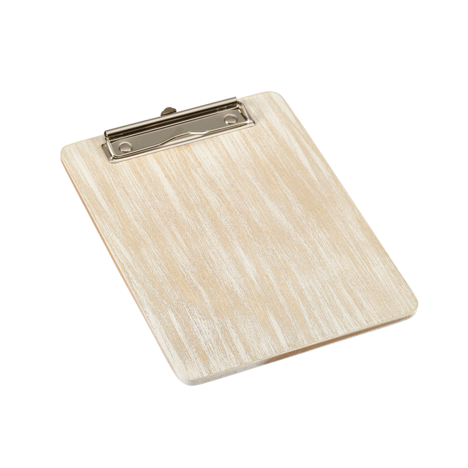 White Wash Wooden Menu Clipboard A5