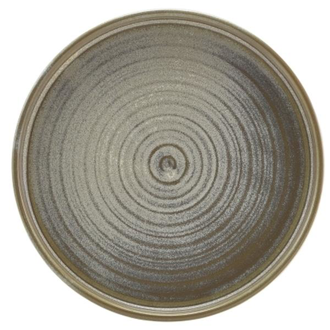 Terra Porcelain Matt Grey Low Presentation Plate 7inch / 18cm