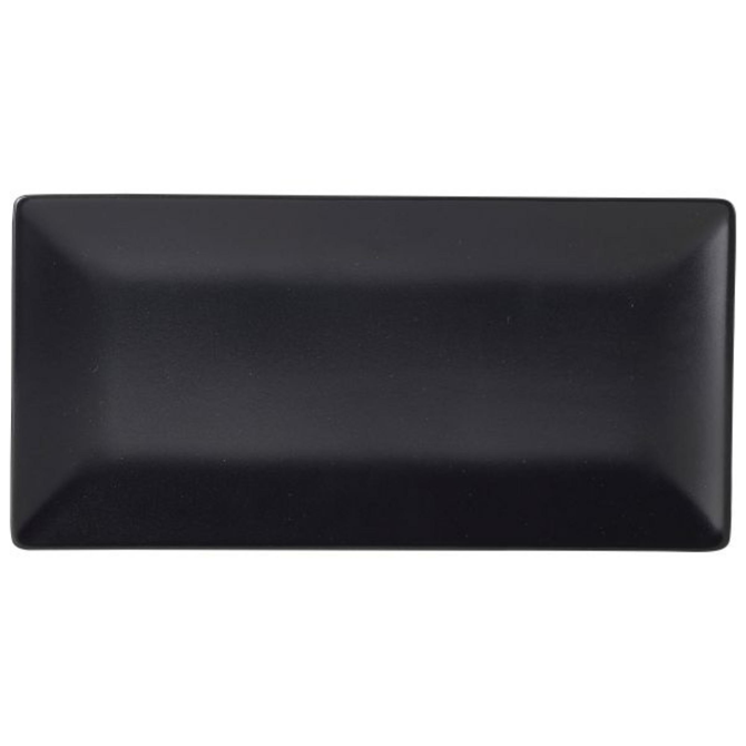 Luna Stoneware Black Rectangular Plate 10 x 6inch / 25 x 15cm