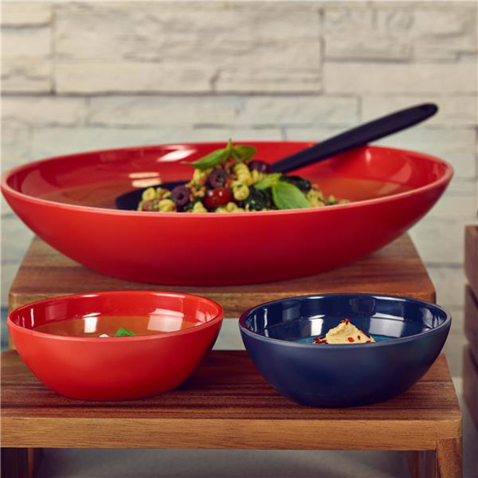 Sunset Orange Atlantis Melamine Oval Bowl 38 x 32.5 x 7cm