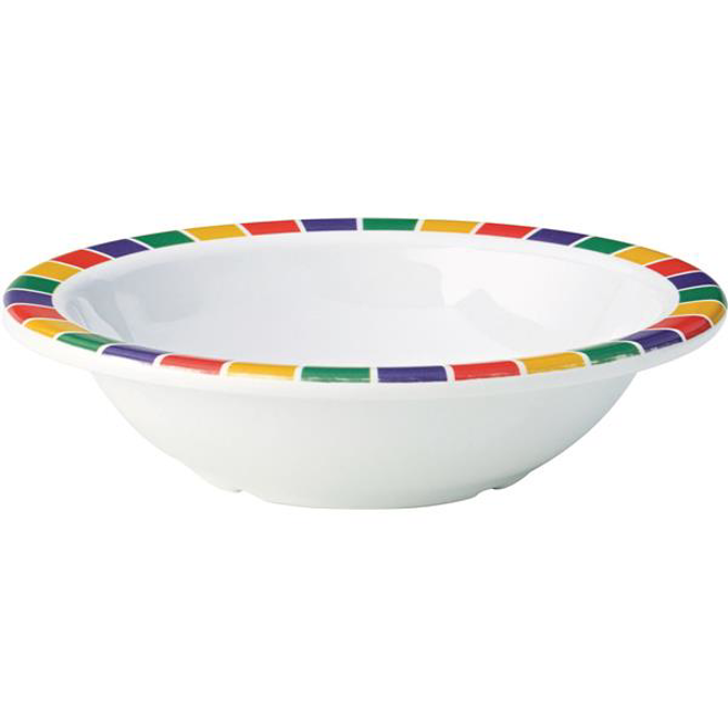 Kingline Caribbean Block Rimmed Fruit Bowl 6inch / 15cm