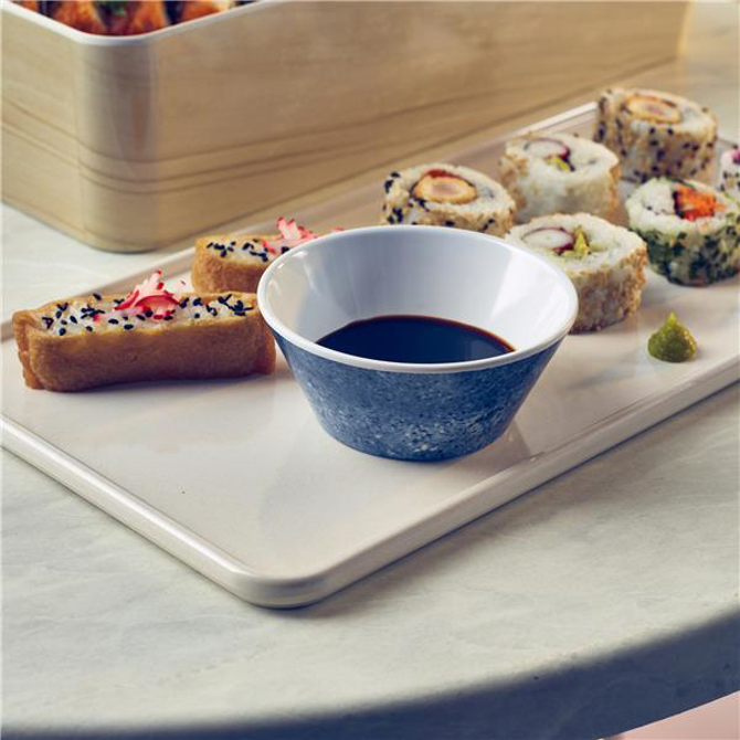 Blue Larnaca Sand Melamine Dipping Dish 9.5cm