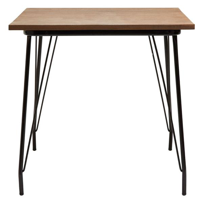 District Black Metal & Elm Wood Table