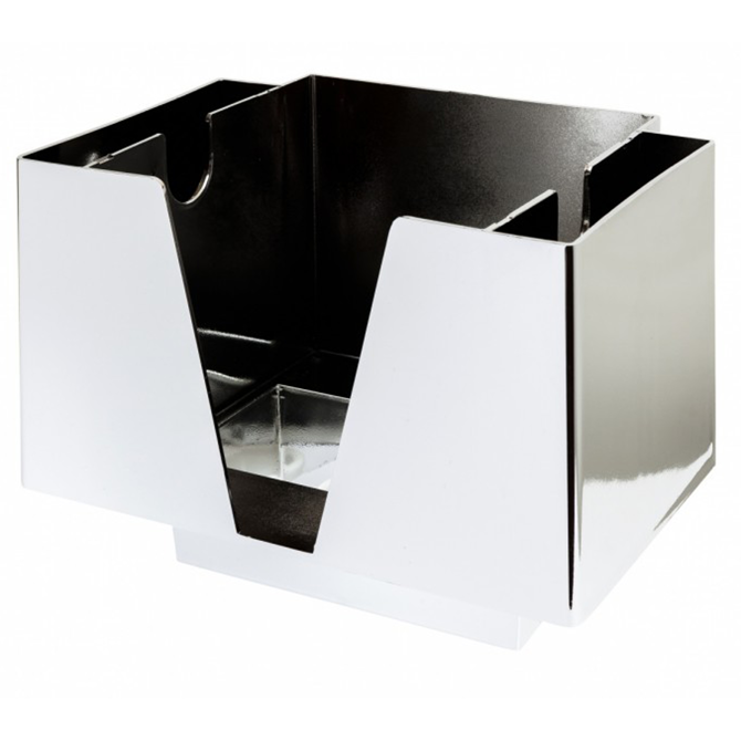 Chrome-Finish Plastic 3-Part Bar Organiser