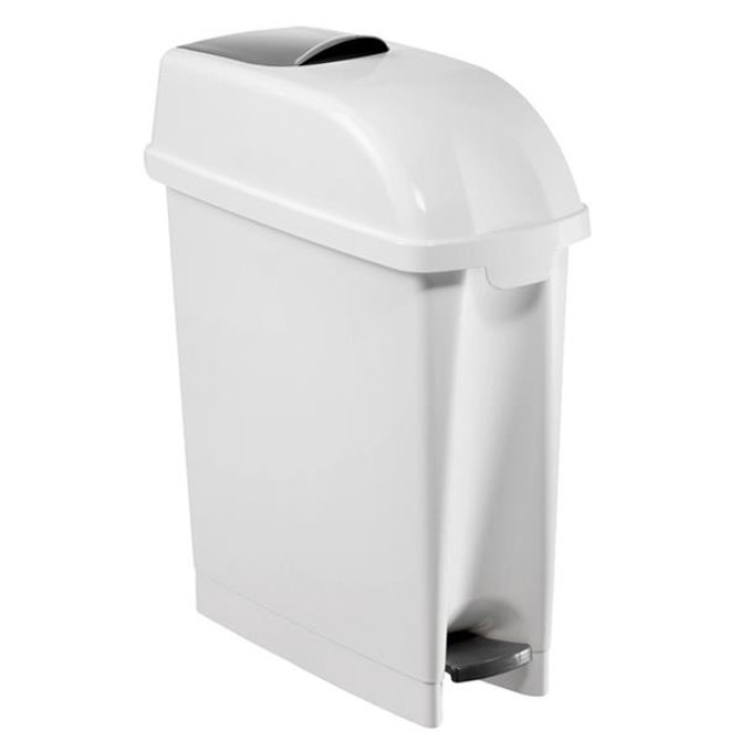 White Feminine Hygiene Bin 17ltr