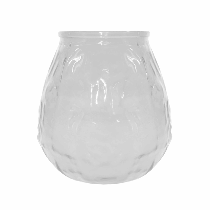 Glass Lowboy Candle White