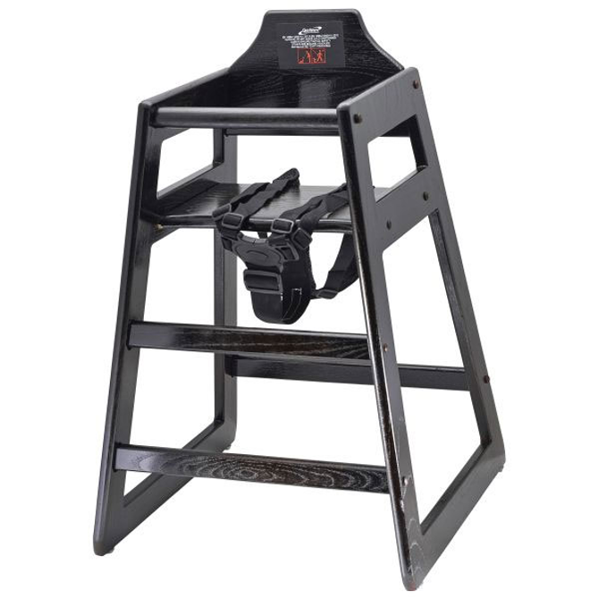 Wooden High Chair Dark Wood