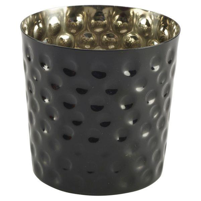 Stainless Steel Black Serving Cup Hammered 8.5 x 8.5cm