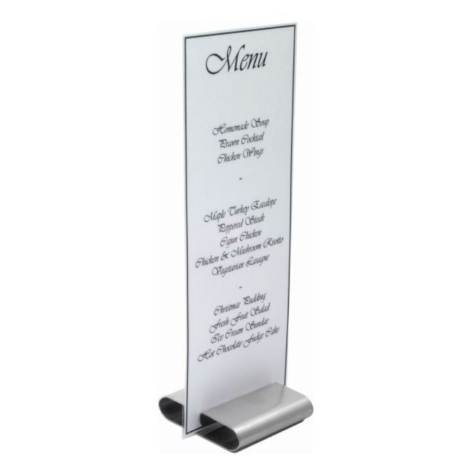 Genware Stainless Steel Menu Stand