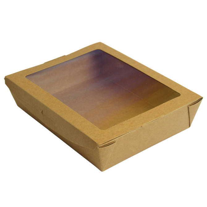 Biodegradable Kraft Salad Box with Window