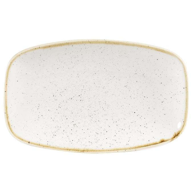 Churchill Stonecast Oblong Chefs Plate Barley White 7.81inch / 20cm
